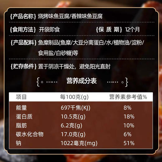 马妈妈鱼豆腐烧烤味120g 商品图1
