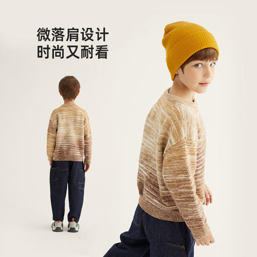 【轻盈保暖又独特】圆领渐变格调毛衣PQMY2301 商品图3