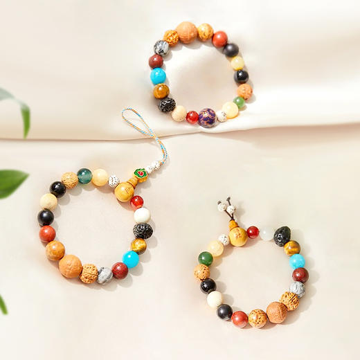 菩提、碧玉、玛瑙、檀木，多宝十八籽手串，好看又好盘 商品图0