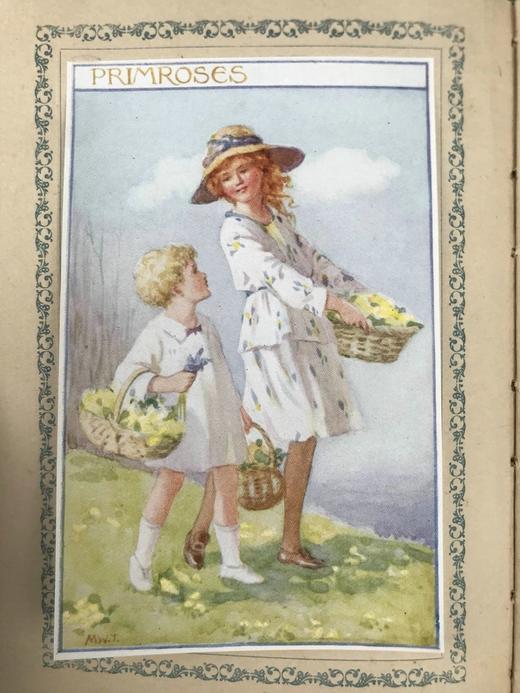 约20世纪早期 孩童生日书 玛格丽特塔兰特12幅彩色手工贴图 精装64开 商品图7