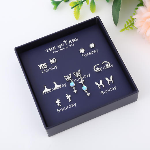 【一周耳钉女小众设计感耳饰】2023年新款潮韩国气质简约学生耳环女，设计精巧，款式多样，一周不重样。 商品图11