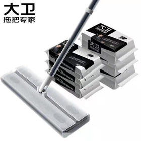 大卫一次性平板拖把33cm杆长118cm共6包替换Z11静电除尘即用即拋