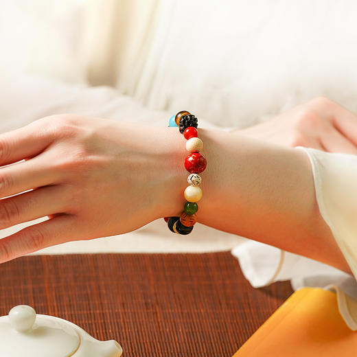 菩提、碧玉、玛瑙、檀木，多宝十八籽手串，好看又好盘 商品图6