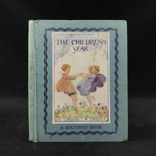 约20世纪早期 孩童生日书 玛格丽特塔兰特12幅彩色手工贴图 精装64开 商品图0