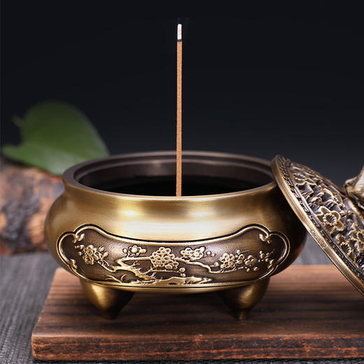 福禄双全(梅鹿)°铜香炉 商品图3