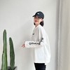 早秋新款手臂字母印花圆领宽松长袖T恤卫衣男女同款 商品缩略图1