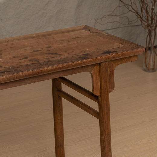 清 红木夹头榫刀牙板平头案 商品图3