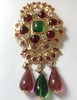 订购6个月到｜Gripoix Paris-Indian Brooch- 水滴坠 复古 琉璃 胸针（胸针/项链两用）［法国设计师］ 商品缩略图0