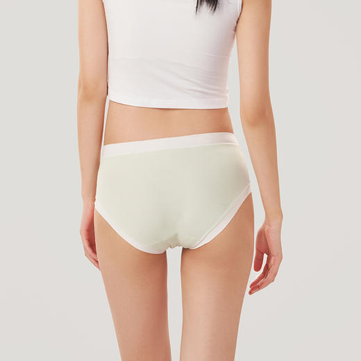 都市丽人基础系列人棉提花木代尔系列中腰平角女士内裤LK35H9 商品图3