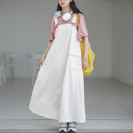 马登女装美式休闲薄款T恤日系纯色落肩宽松基础款短袖透气上衣夏 商品图2