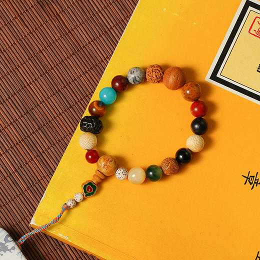 菩提、碧玉、玛瑙、檀木，多宝十八籽手串，好看又好盘 商品图2