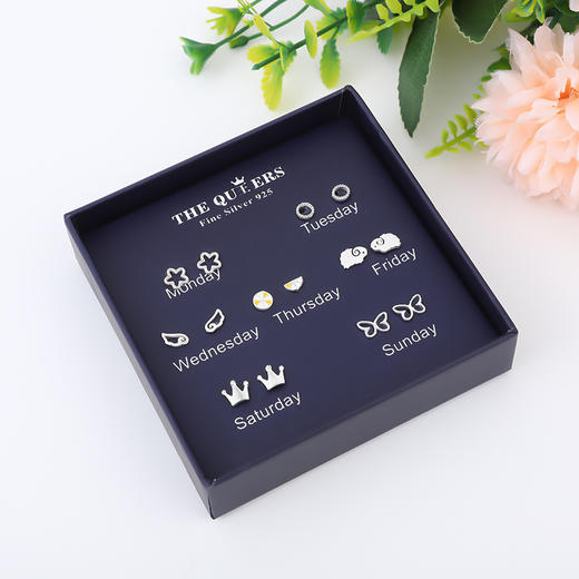 【一周耳钉女小众设计感耳饰】2023年新款潮韩国气质简约学生耳环女，设计精巧，款式多样，一周不重样。 商品图6