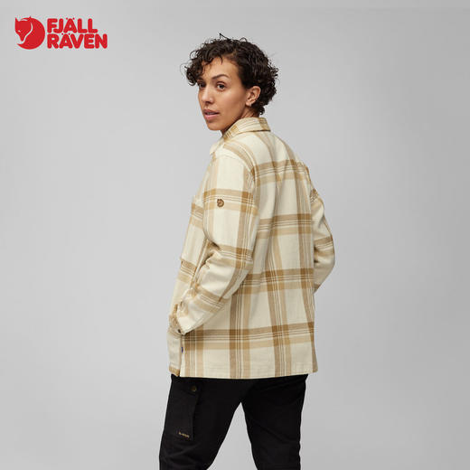 北极狐法兰绒格纹衬衫女士纯棉舒适宽松日常外套 86986 商品图3