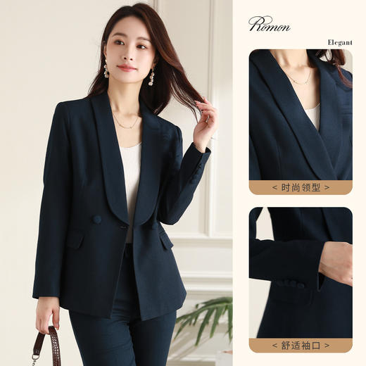 【简约精致】罗蒙女式西服商务通勤经典百搭舒适长袖西服外套女 商品图4