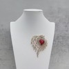 订购6个月到｜Gripoix Paris-Heart Brooch-红色 琉璃 爱心 金属 胸针［法国设计师］ 商品缩略图3