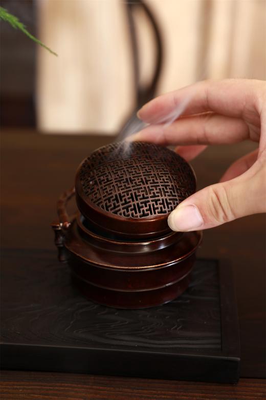 万字纹紫铜手提炉 商品图2