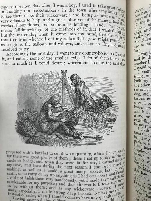 约19世纪后期 鲁宾逊漂流记 约10余幅插图 漆布精装32开 商品图14