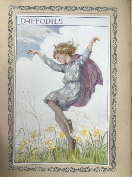 约20世纪早期 孩童生日书 玛格丽特塔兰特12幅彩色手工贴图 精装64开 商品图5