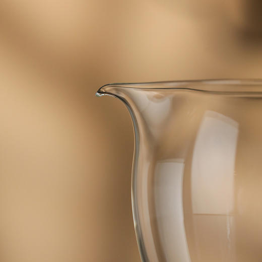 禾器凤仪·怡然茶海 手工公道杯高档耐热防烫玻璃分茶器具碧彩栗彩 商品图3