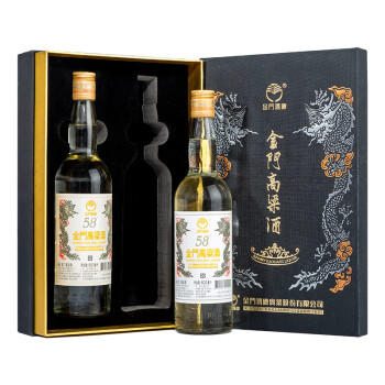 金门高粱 双龙系列白金龙 清香型白酒 58度600ml*2瓶 双支盒装 宴请送礼 商品图6