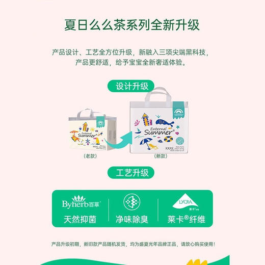 【独家秒杀99/两包超值装】Enternal Summer盛夏光年 夏日么么茶婴儿纸尿裤新生儿超薄透气尿不湿 商品图1