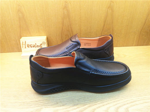 豪行秋冬新款11315910纯皮牛皮商务休闲男鞋单鞋皮鞋专柜正品 商品图1