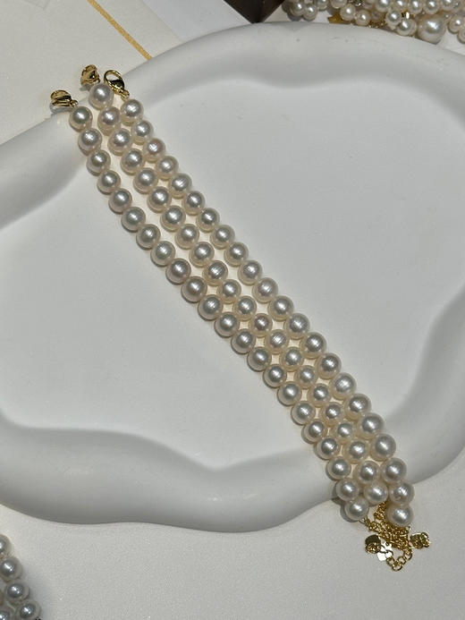 811-9 后无来着 黄金点位8-8.5正圆强光微瑕 珍珠手链 经典 四季皆宜 商品图13