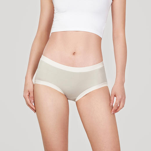 都市丽人时尚系列锦泳磨毛薄透丝滑中腰平角女士内裤LK35H7 商品图1