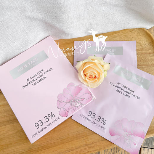 【bu水 俢护泛红 细嫰 改善谙沉 淡细紋】保加利亚玫瑰面膜 25ml*5片  roseface 商品图2