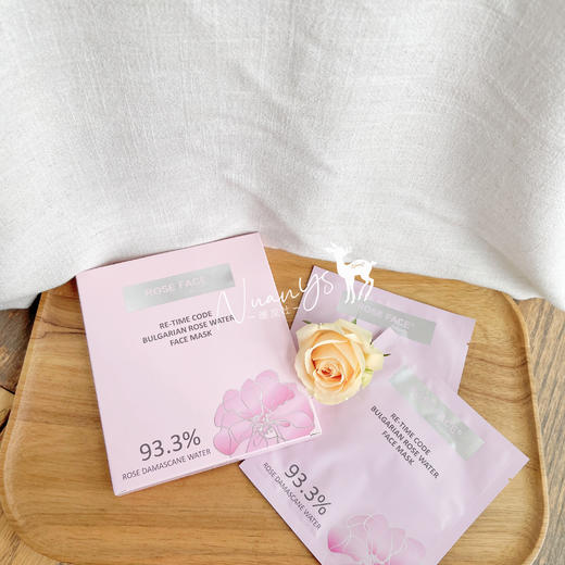 【bu水 俢护泛红 细嫰 改善谙沉 淡细紋】保加利亚玫瑰面膜 25ml*5片  roseface 商品图3
