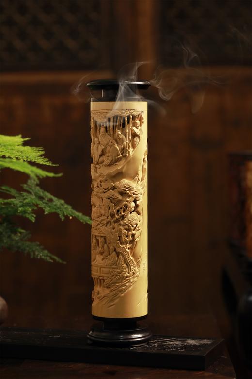 兰亭雅集°手工黄杨木香筒 商品图2