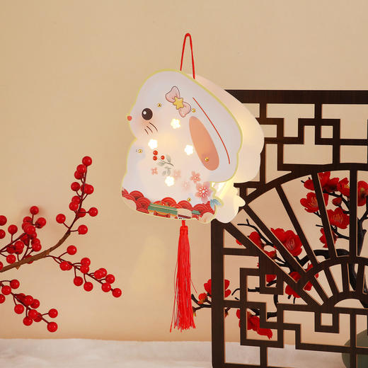 【中秋特价19.9元/2个】中秋节手提灯笼，儿童卡通灯笼，创意手工diy材料包，发光灯笼、兔子花灯-lish 商品图13