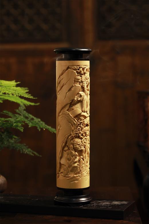 兰亭雅集°手工黄杨木香筒 商品图4