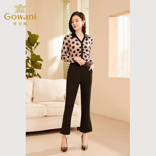 乔万尼秋新品长袖衬衫抽褶收腰设计ET3C749 商品图1