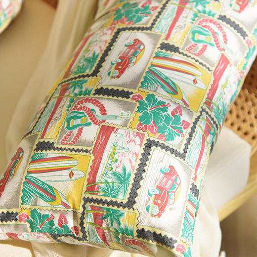 夏威夷度假风情靠包客厅软包轻奢复古靠枕腰枕 商品图3
