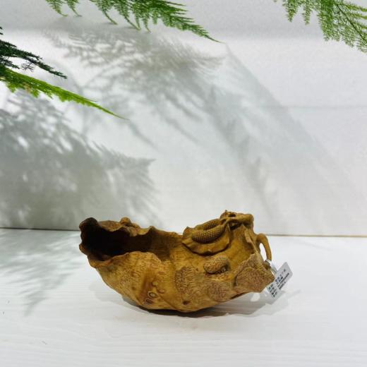 玉兰花笔洗°竹雕摆件 商品图0