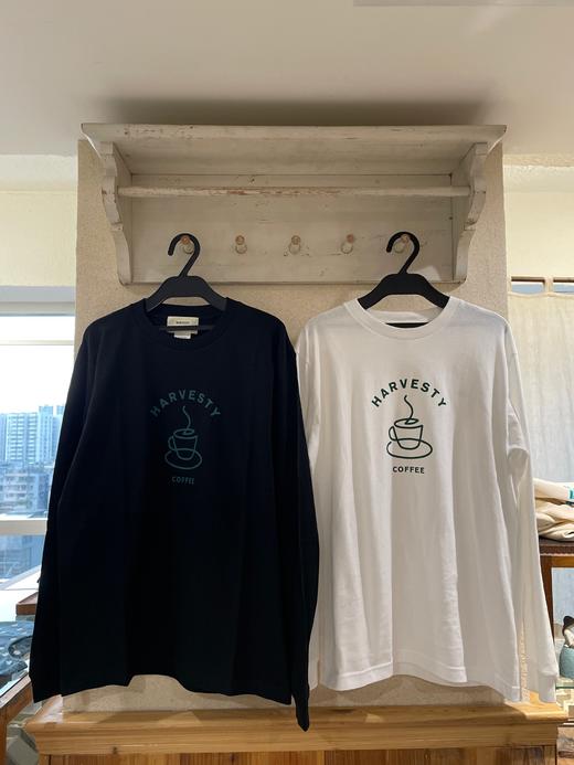HARVESTY 百搭字母长袖圆领T恤(可选黑/白款) 商品图9