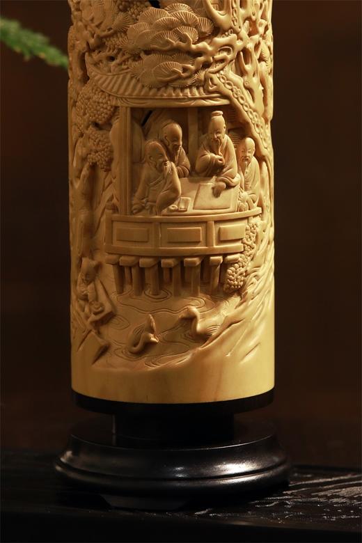 兰亭雅集°手工黄杨木香筒 商品图8