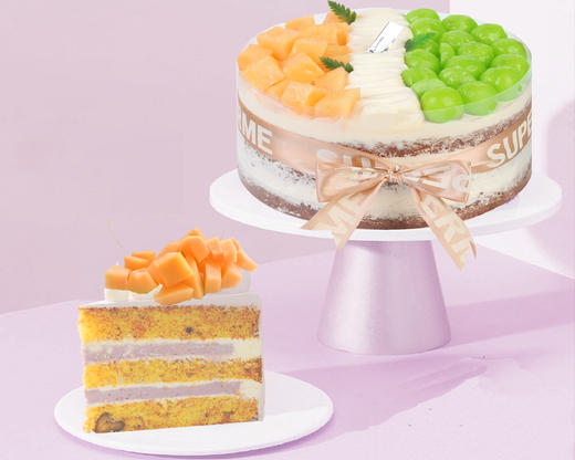 【100%动物奶油】鲜果胡萝卜芋泥蛋糕 商品图0