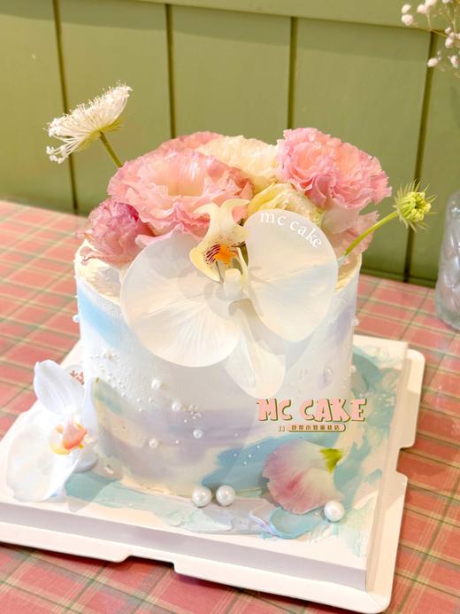 ins 鲜花蛋糕（蝴蝶兰为假花） 商品图0