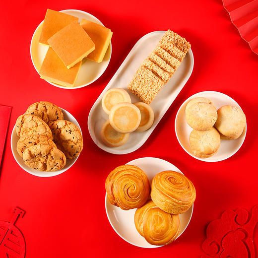 【新款礼盒！糕点零食大礼包】送礼蛋糕桃酥鲜花芒果饼休闲食品七夕情人节下午茶常备健康伴手礼 商品图1