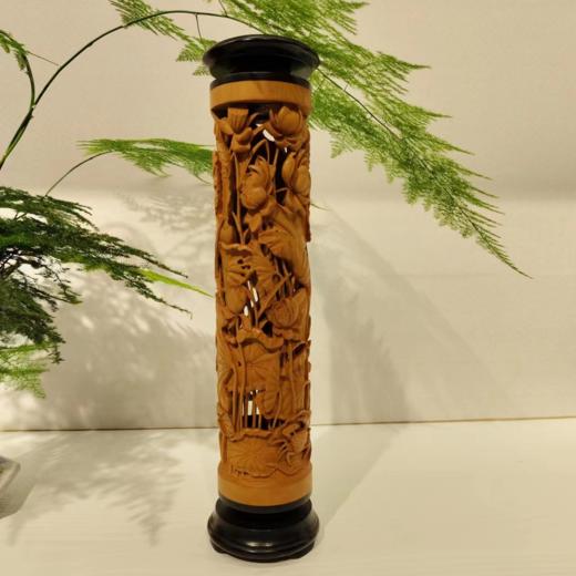 荷蟹°黄杨木香筒32*8cm 商品图0