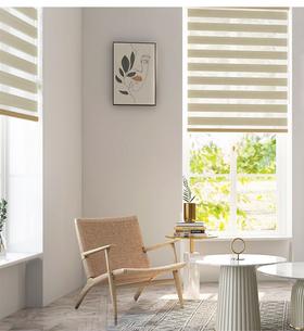 【柔纱帘-唐鹤SR5527】厨房卫生间窗户/免打孔/卷拉式百叶/遮阳防晒卷帘