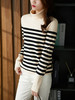 YX【现货7天】原形条纹高领毛衣女2022春季新款韩版显瘦毛针织衫保暖打底衫内搭 商品缩略图4