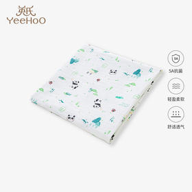 英氏婴儿纱巾洗浴纱布儿童新生洗澡浴巾柔软纯棉抗菌男孩女孩纱布YMJYJ0P019A