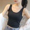 DD-无痕细肩带冰丝背心带胸垫露肚脐防走光运动打底内衣外穿性感裹胸 商品缩略图4