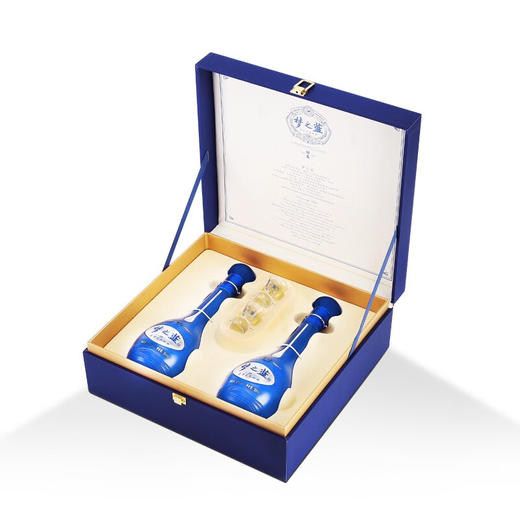 【高端礼赠】洋河蓝色经典 梦之蓝 绵柔浓香型 白酒 M6 52度500ml*2瓶礼盒装 500ml*2*4原箱装 商品图3