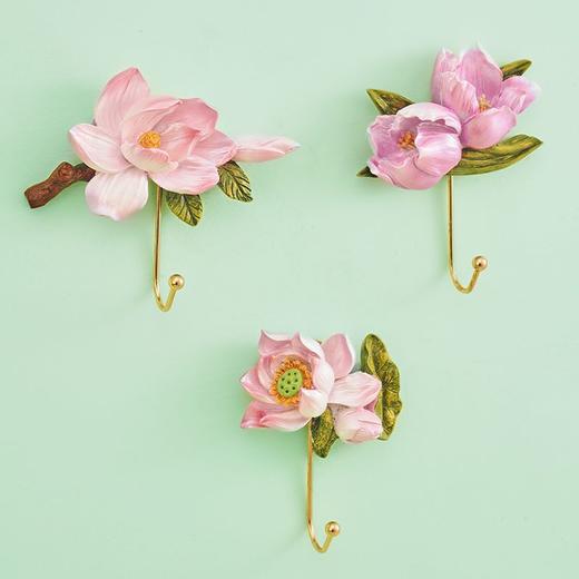 欧式立体花卉挂钩无痕钉浮雕玫瑰花衣帽钩置衣厨房玄关挂衣钩单钩 商品图2