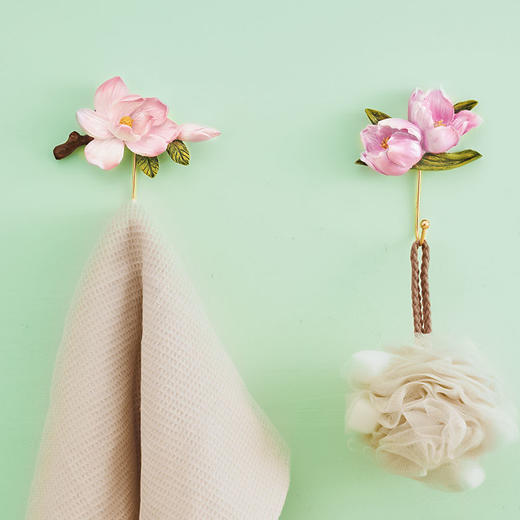 欧式立体花卉挂钩无痕钉浮雕玫瑰花衣帽钩置衣厨房玄关挂衣钩单钩 商品图1