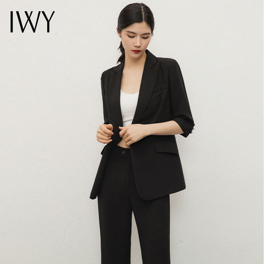 IWY/黑色西装套装女气质休闲宽松春季新款职业装工作服面试正装C13510+P33510 商品图3